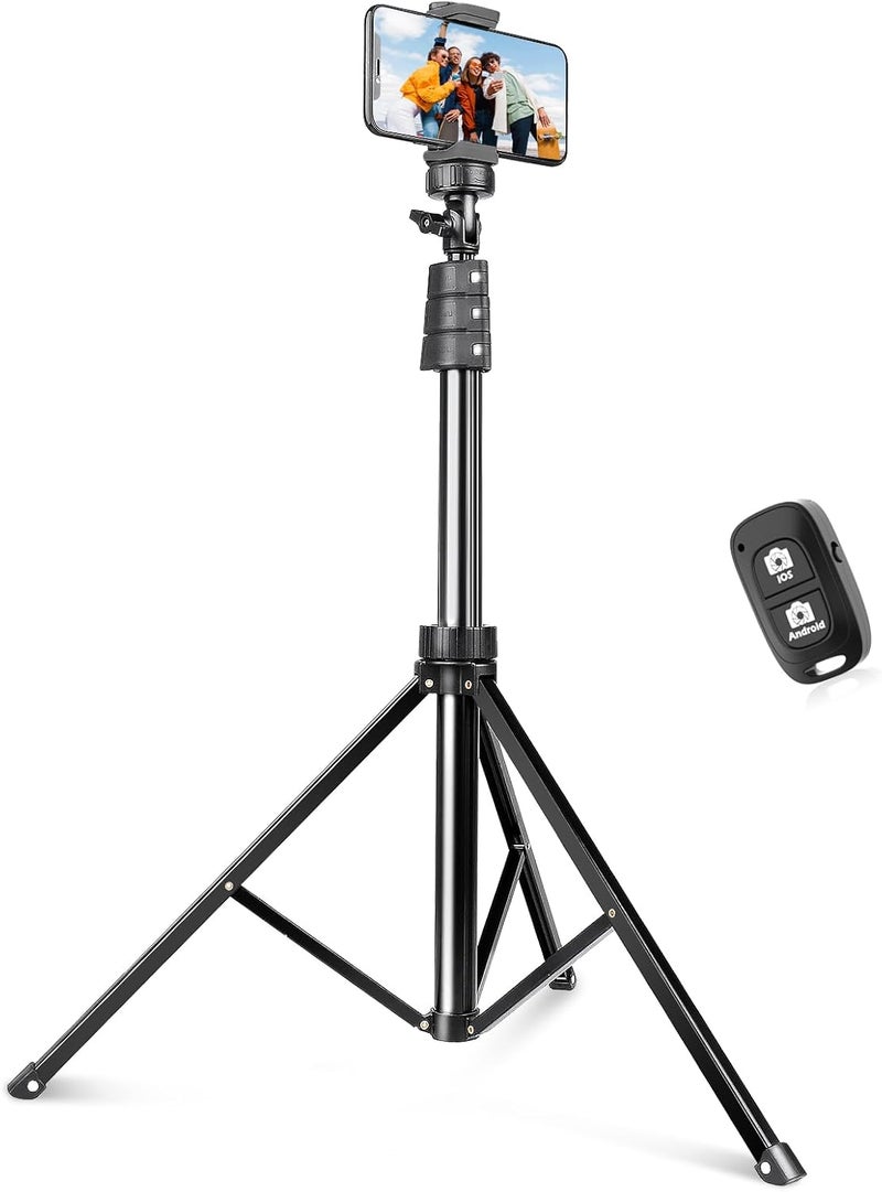 Sensyne 72" Phone Tripod, Extendable Cell Phone Tripod Stand, Selfie Stick with Wireless Remote and Phone Holder, Compatible with iPhone Android Phone, Camera - Image 1